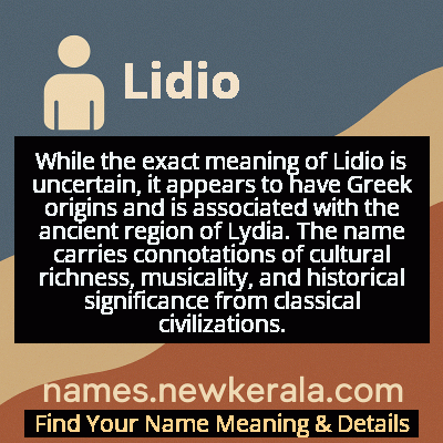 Lidio Name Meaning and Origin