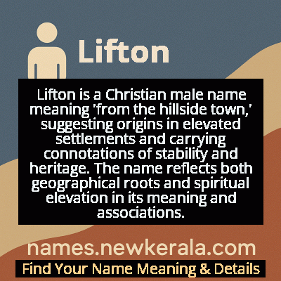 Lifton Name Meaning and Origin