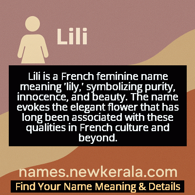 Lili Name Meaning and Origin