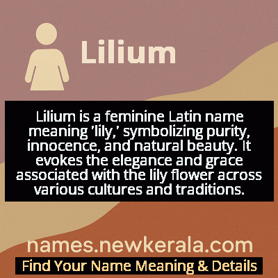 Lilium Name Meaning and Origin