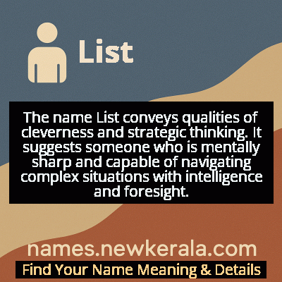 List Name Meaning and Origin