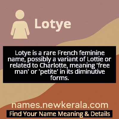 Lotye Name Meaning and Origin