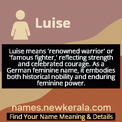 Luise Name Meaning and Origin