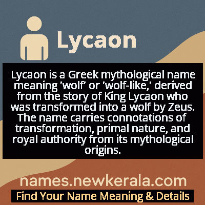 Lycaon Name Meaning and Origin