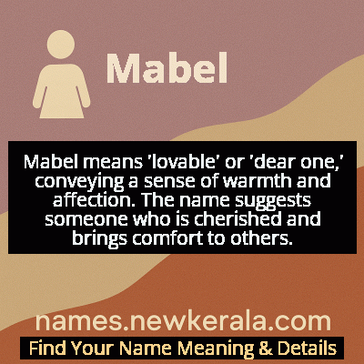 Mabel Name Meaning and Origin
