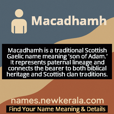 Macadhamh Name Meaning and Origin