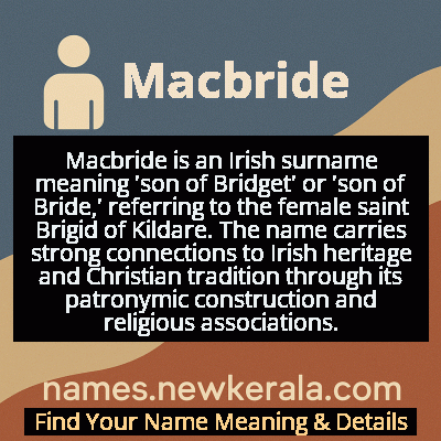 Macbride Name Meaning and Origin
