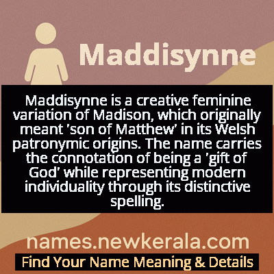 Maddisynne Name Meaning and Origin