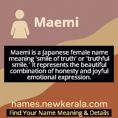 Maemi Name Meaning and Origin