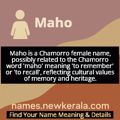 Maho Name Meaning and Origin