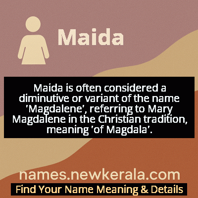 Maida Name Meaning and Origin