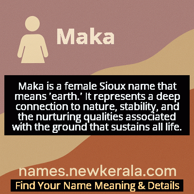 Maka Name Meaning and Origin