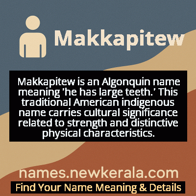 Makkapitew Name Meaning and Origin
