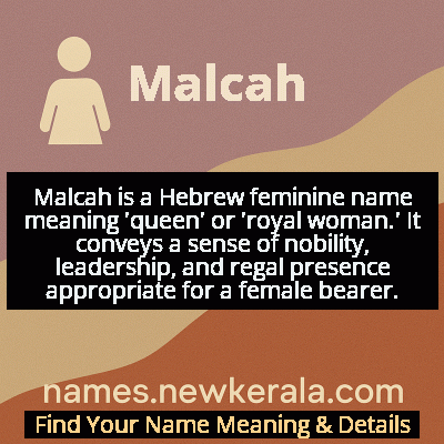Malcah Name Meaning and Origin