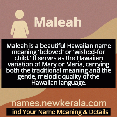 Maleah Name Meaning and Origin