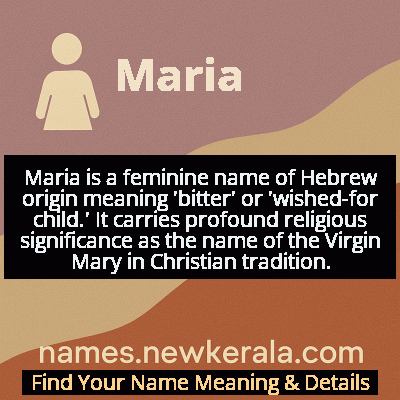 Maria Name Meaning and Origin