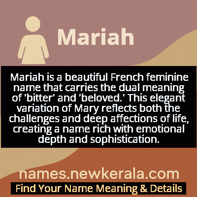 Mariah Name Meaning and Origin