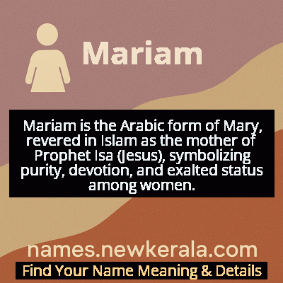 Mariam Name Meaning and Origin