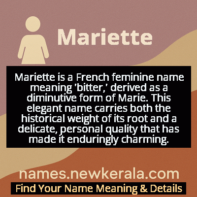 Mariette Name Meaning and Origin