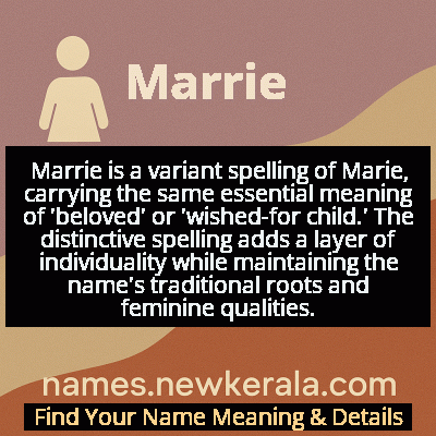 Marrie Name Meaning and Origin