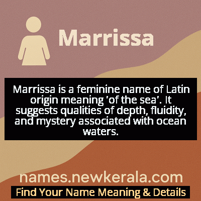 Marrissa Name Meaning and Origin
