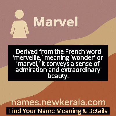 Marvel Name Meaning and Origin
