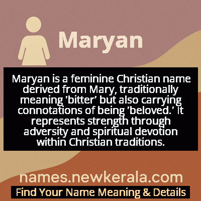 Maryan Name Meaning and Origin