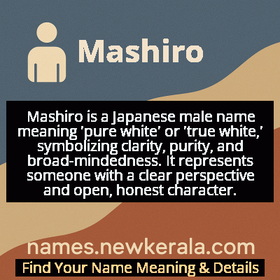 Mashiro Name Meaning and Origin