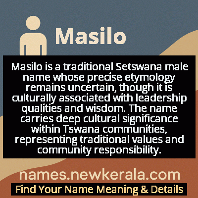 Masilo Name Meaning and Origin