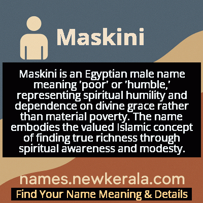 Maskini Name Meaning and Origin