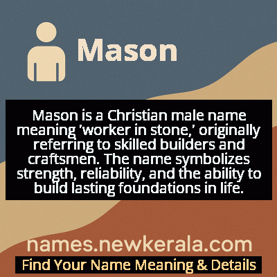 Mason Name Meaning and Origin