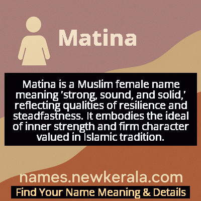 Matina Name Meaning and Origin