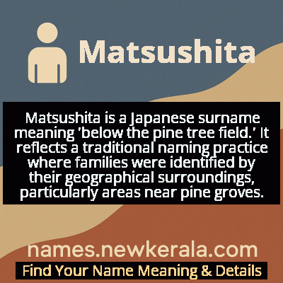 Matsushita Name Meaning and Origin