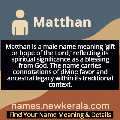 Matthan Name Meaning and Origin