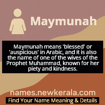 Maymunah Name Meaning and Origin