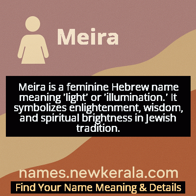 Meira Name Meaning and Origin