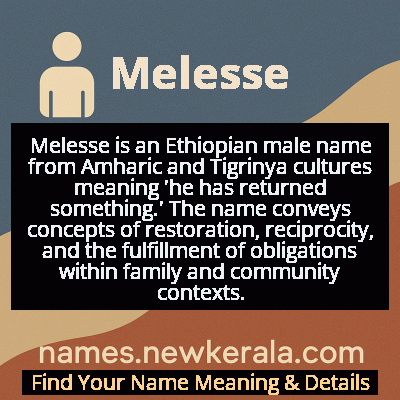 Melesse Name Meaning and Origin