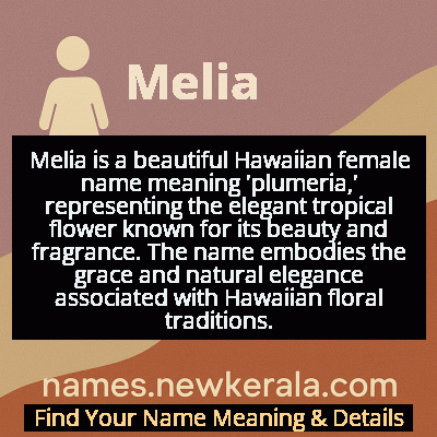 Melia Name Meaning and Origin