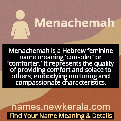 Menachemah Name Meaning and Origin