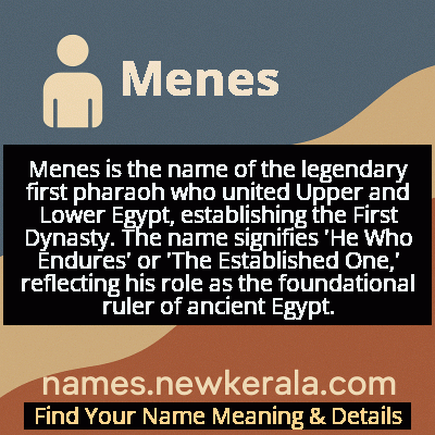 Menes Name Meaning and Origin