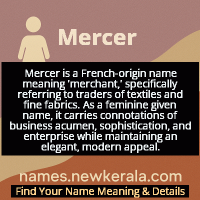 Mercer Name Meaning and Origin