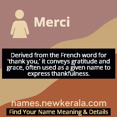Merci Name Meaning and Origin