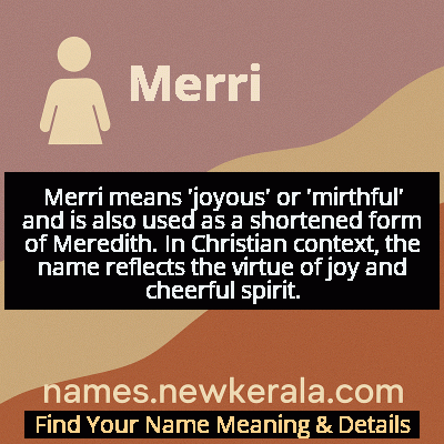 Merri Name Meaning and Origin