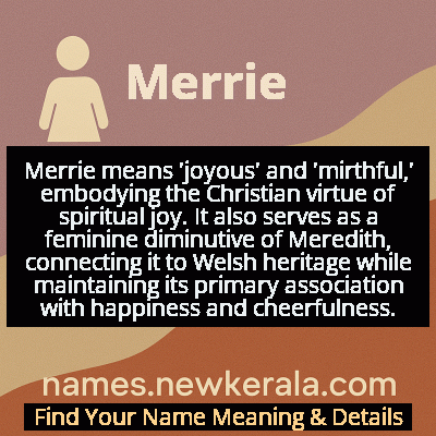 Merrie Name Meaning and Origin