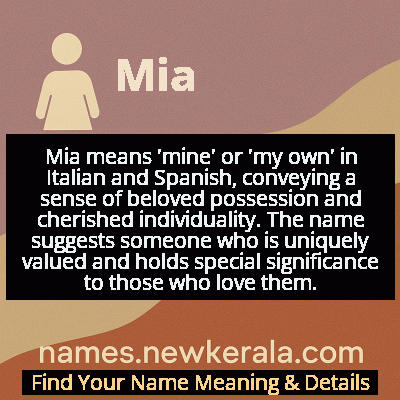 Mia Name Meaning and Origin