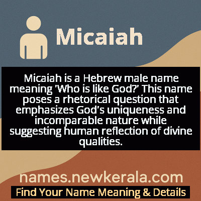 Micaiah Name Meaning and Origin