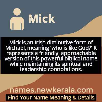 Mick Name Meaning and Origin