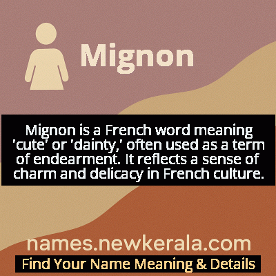 Mignon Name Meaning and Origin