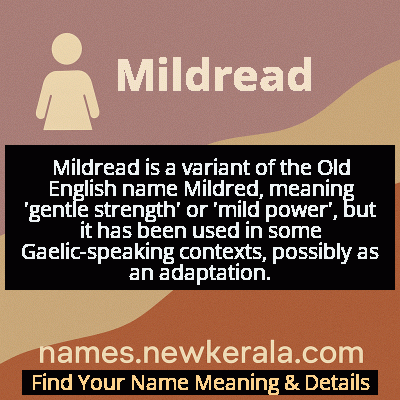 Mildread Name Meaning and Origin