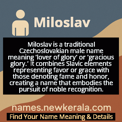 Miloslav Name Meaning and Origin